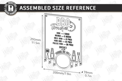 Funny BBQ Timer Laser Cut | Grilling Rules Wall Sign SVG Product Image 2