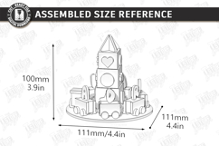 3D Music Boxes Laser Cut Bundle | Nursery Decor | Kids Laser Product Image 8