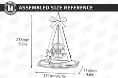 3D Christmas Shelf Decor Candle Holder Laser Cut | Holidays Product Image 2