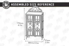 Miniature Cabinet Book Nook Laser Cut | Dollhouse | Closet Product Image 2