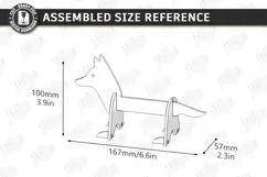 Animal Tape Dispenser Laser Cut | Desktop Tape Holder | Fox Product Image 2