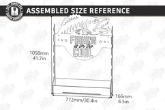 Fishing Rod Rack Laser Cut | Father's Day | Wall Decor SVG Product Image 2