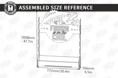 Fishing Rod Rack Laser Cut | Father's Day | Wall Decor SVG Product Image 2