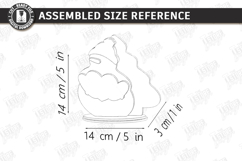 Cute Snowman Stand Laser Cut|Layered Christmas Shelf Sitter Product Image 2