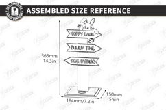 Easter Egg Hunt Sign Laser Cut | Outdoor Easter Sign Stakes Product Image 2