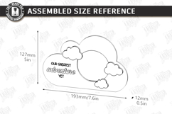 Baby Scan Frame Laser Cut | Photo Holder | New Born SVG |CNC Product Image 2