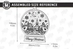 3D Wooden and Acrylic Christmas Tree Ornament Laser Cut |CNC Product Image 3