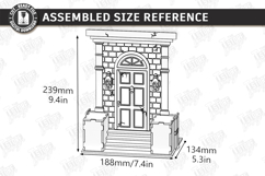 Decorative Door Bookends Laser Cut | Home Library Accessory Product Image 2