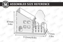 Village Desk Organizer Laser Cut | Office | Pencil Holders Product Image 2
