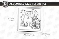 Astronaut Bear Nursery Name Sign Laser Cut | Kids Laser |CNC Product Image 2