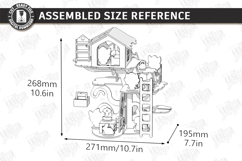 Fairy Forest Doll House Laser Cut Files | Treehouse Toy SVG Product Image 3