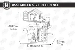 Fairy Forest Doll House Laser Cut Files | Treehouse Toy SVG Product Image 3