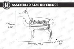 Christmas Reindeer Planter Decor Laser Cut | 3D Reindeer Product Image 2