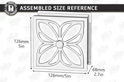 Decorative Gift Box Laser Cut | Floral Lid Jewelry Box SVG Product Image 2