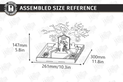 Mini Desktop Cemetery Laser Cut | Halloween Decorations SVG Product Image 2
