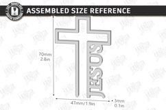 Christian Easter Bookmark Laser Cut | Religious Cross | CNC Product Image 2