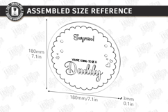 Pregnancy Test Reveal Disc Laser Cut | Baby Reveal SVG | CNC Product Image 2