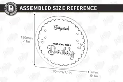 Pregnancy Test Reveal Disc Laser Cut | Baby Reveal SVG | CNC Product Image 2
