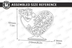 Mother's Day Hanging Heart Laser Cut | Floral Heart SVG |CNC Product Image 2
