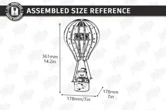 3D Christmas Hot Air Balloon Hanging Ornament Laser Cut |CNC Product Image 3