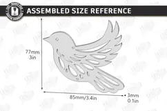 Flying Bird Ornament Laser Cut | Garden Decor | Home Decor Product Image 2