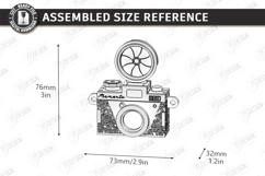 Retro Miniature Keychain Laser Cut | 3D Vintage Photo Camera Product Image 2