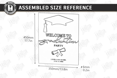 Graduation Welcome Sign Laser Cut | Graduation Party Laser Product Image 2