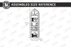 3D Layered Wooden Bookshelf Bookmark Laser Cut | Gift Idea Product Image 3