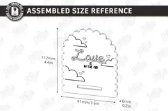 Valentine’s Day Bracelet Card Laser Cut|Slap Bracelet Holder Product Image 3