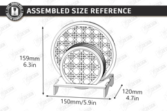 Wooden Coasters Laser Cut Kit | Layered Coasters with Holder Product Image 2