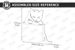 Cat Door Corner Laser Cut| Wall Decor|Home Decor |Black Cat Product Image 3