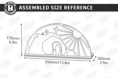 Easter Candle Holder Laser Cut | He Is Risen SVG | Christian Product Image 2