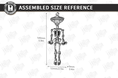 Flexible Skeleton Keychain Laser Cut | Skeleton Bag Charm Product Image 2