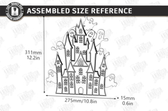 3D Halloween Layered Laser Cut | Haunted House | Night Light Product Image 2
