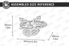 3D Christmas Napkin Ring Laser Cut | Festive Table Decor Product Image 2