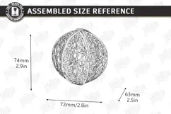 3D Paper Christmas Ornament Paper Cut | Filigree Papercraft Product Image 2