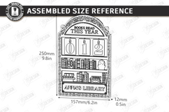 3D Layered Retro Book Tracker Laser Cut | Reading Goal SVG Product Image 2