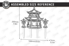 Plant Stake Laser Cut | Garden Marker | Chinese Pagoda SVG Product Image 2