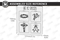 Religious Easter Puzzles Laser Cut Bundle | He Is Risen SVG Product Image 2