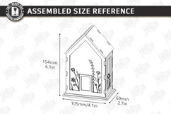 3D Lantern House Laser Bundle | Wood and Acrylic Night Light Product Image 7