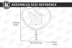 Bird Garden Hanging Decor Laser Cut | Porch Ornament | CNC Product Image 2