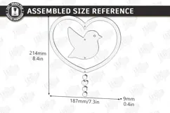 Bird Garden Hanging Decor Laser Cut | Porch Ornament | CNC Product Image 2