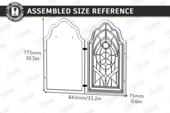 Stained Glass Wall Art Laser Cut Bundle | Arch Window Frames Product Image 22