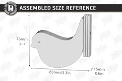 Wooden Wall Hooks Laser Cut | Plywood Birds Wall Hook SVG Product Image 4