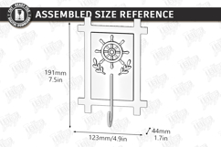 Wooden Coastal Wall Hooks Rack Laser Cut | 3D Layered Ocean Product Image 4