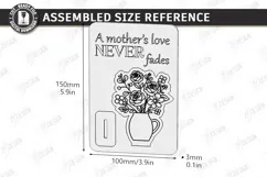 Mother's Day Wooden Card Laser Cut | Layered Card SVG | CNC Product Image 4