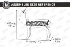Christmas Reindeer Planter Decor Laser Cut | 3D Reindeer Product Image 2