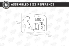 Pregnancy Countdown Milestone Board Laser Cut|Counting Weeks Product Image 2