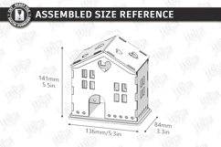 Valentine's Candle Houses Laser Cut Bundle | Candle Holders Product Image 7