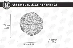 3D Paper Christmas Ornament Paper Cut | Filigree Papercraft Product Image 2